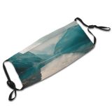 yanfind Lake Daylight Reflections Mountain Forest Clouds Peaks Scenery Altitude Mountains Trees Stones Dust Washable Reusable Filter and Reusable Mouth Warm Windproof Cotton Face