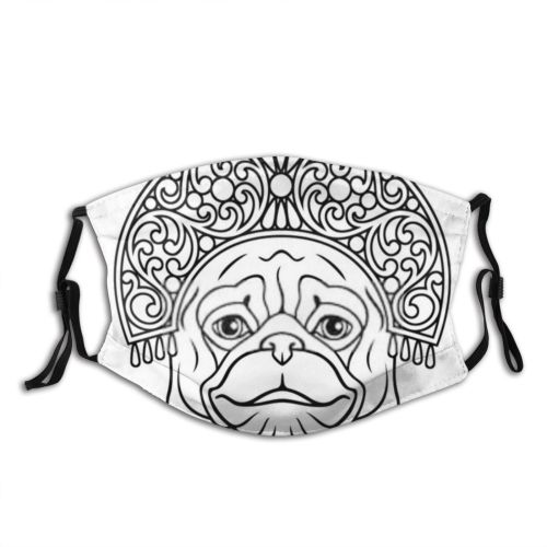yanfind Isolated Snow Christmas Cute Xmas Winter Zodiac Cap Dog Year Coloring Puppy Dust Washable Reusable Filter and Reusable Mouth Warm Windproof Cotton Face