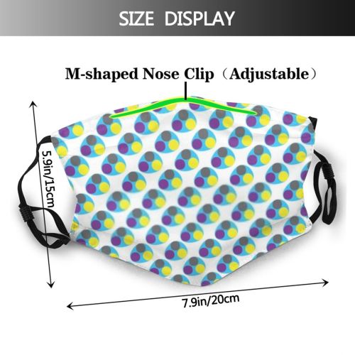 yanfind Abstract Isolated Decor Polka Artwork Magenta Cute Dot Seamless Ornamental Dotted Elegance Dust Washable Reusable Filter and Reusable Mouth Warm Windproof Cotton Face