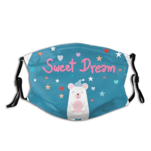 yanfind Chil Fun Kid Isolated Beautiful Child Little Art Cushion Eye Beer Cub Dust Washable Reusable Filter and Reusable Mouth Warm Windproof Cotton Face