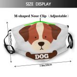 yanfind Isolated Smile Happiness Young Little Comic Cute Mascot Dog Puppy Cheerful Friend Dust Washable Reusable Filter and Reusable Mouth Warm Windproof Cotton Face