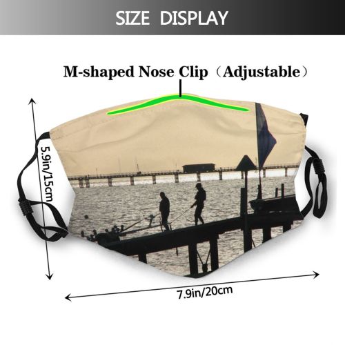 yanfind Horizon Working Britain Dusk Atlantic Beach Structure England Sea Coasline Essex Ocean Dust Washable Reusable Filter and Reusable Mouth Warm Windproof Cotton Face