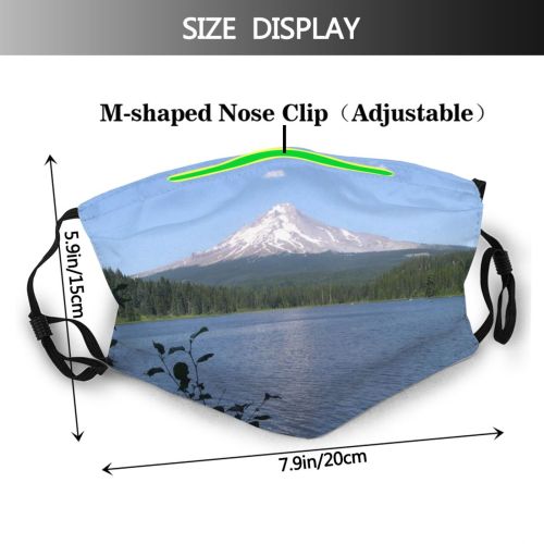 yanfind Peak Trillium Wilderness Snow Shore Stratovolcano Highland Mountainous Mountain Lake Landforms Lunch Dust Washable Reusable Filter and Reusable Mouth Warm Windproof Cotton Face