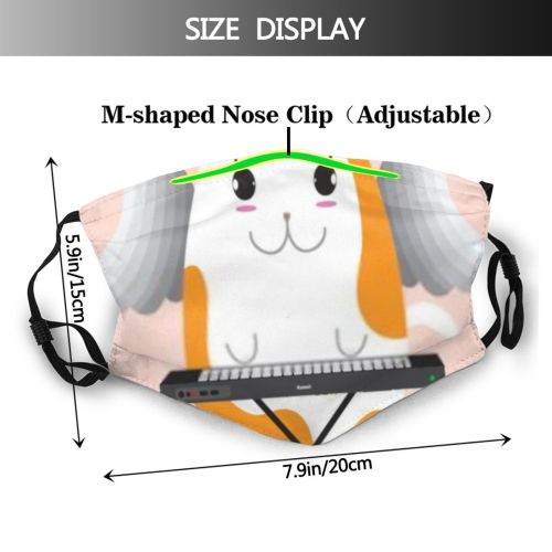 yanfind Isolated Smile Japanese Kawaii Cat Kitty Cute Luck Anime Design Talisman Pet Dust Washable Reusable Filter and Reusable Mouth Warm Windproof Cotton Face