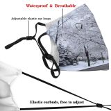 yanfind Winter Winter Michigan Woody Sky Plant Branch Snow Tree Frost Trees Plant Dust Washable Reusable Filter and Reusable Mouth Warm Windproof Cotton Face
