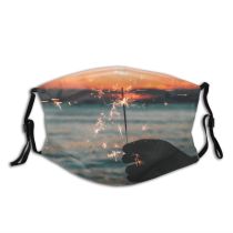 yanfind Lake Sunset Evening Dawn Sea Fireworks Beach Sparks Outdoors Dusk Sparklers Ocean Dust Washable Reusable Filter and Reusable Mouth Warm Windproof Cotton Face