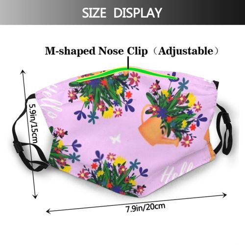 yanfind  Spring Flower Vintage Garden Gardening Drawn Grass Cartoon Can Plant Traditional Dust Washable Reusable Filter and Reusable Mouth Warm Windproof Cotton Face