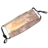 yanfind Ice Europe Sliding Frost Sunset Fjord Arctic Landscape Frozen Finnish Tranquility Coastline Dust Washable Reusable Filter and Reusable Mouth Warm Windproof Cotton Face