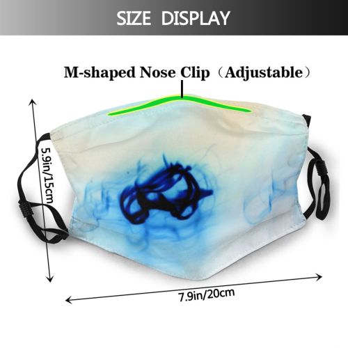 yanfind Speed Car Colours Protective Light Design Graphics Invert Art Electric Cobalt Abstract Dust Washable Reusable Filter and Reusable Mouth Warm Windproof Cotton Face