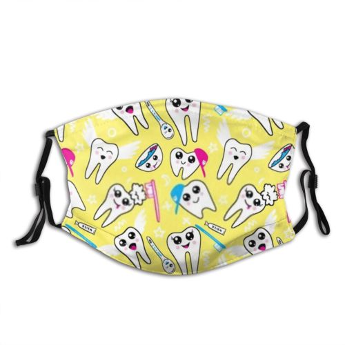 yanfind Brush Habit Paste Young Kawaii Game Cute Seamless Cap Dentist Angel Teeth Dust Washable Reusable Filter and Reusable Mouth Warm Windproof Cotton Face