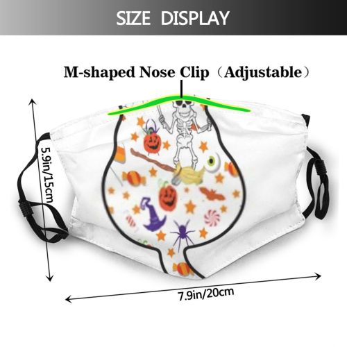 yanfind Isolated Halloween Cat Kitty Cute Design Beautiful Pet Art Tail Fun Happy Dust Washable Reusable Filter and Reusable Mouth Warm Windproof Cotton Face