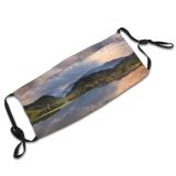 yanfind Idyllic Lake Daylight Sunset Dawn Gloomy Clouds Daytime Tranquil Mountains Cropland Skyscape Dust Washable Reusable Filter and Reusable Mouth Warm Windproof Cotton Face