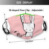 yanfind Cute Rabbit Baby Design Beautiful Sweet Art Bunny Decoration Happy Funny Cartoon Dust Washable Reusable Filter and Reusable Mouth Warm Windproof Cotton Face