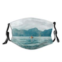 yanfind Lake Vacation Daylight Kayaking Recreation Sea Canoe Beach Island Mountains Sun Outdoor Dust Washable Reusable Filter and Reusable Mouth Warm Windproof Cotton Face