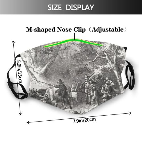 yanfind Immigrant America Puritanism Tree Forest English History Art Immigration Th Cultures USA Dust Washable Reusable Filter and Reusable Mouth Warm Windproof Cotton Face