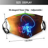 yanfind Design Art Lighting Light Visual Electric Light Design Graphics Neon Dust Washable Reusable Filter and Reusable Mouth Warm Windproof Cotton Face