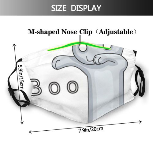 yanfind Crazy Isolated Smile Halloween Artwork Cat Kitty Comic Cute Meme Trendy Doodle Dust Washable Reusable Filter and Reusable Mouth Warm Windproof Cotton Face