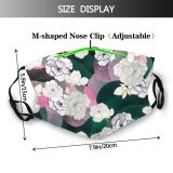 yanfind Blossom Spring Flower Vintage Garden Plant Design Art Floral Summer Decoration Fabric Dust Washable Reusable Filter and Reusable Mouth Warm Windproof Cotton Face