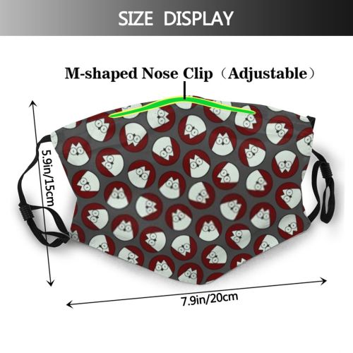 yanfind Abstract Childish Decor Fashion Little Cat Kitty Comic Cute Meow Seamless Cloth Dust Washable Reusable Filter and Reusable Mouth Warm Windproof Cotton Face