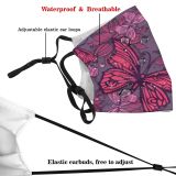 yanfind Abstract Butterfly Decor Fashion Cute Insect Seamless Handwriting Elegance Curvy Fashionable Endless Dust Washable Reusable Filter and Reusable Mouth Warm Windproof Cotton Face