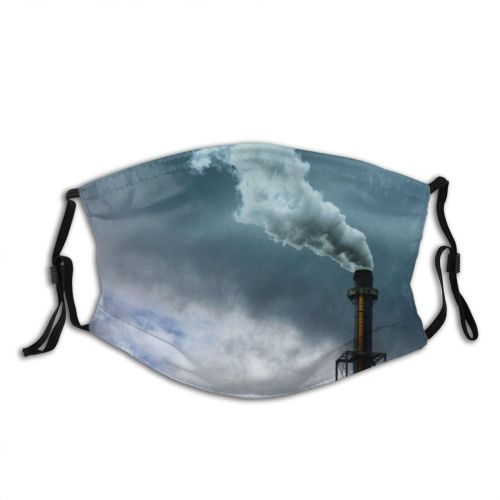 yanfind Issues Stack Grime Chimney Cloud Storm Atmosphere Tower Pollution Factory Sky Cumulus Dust Washable Reusable Filter and Reusable Mouth Warm Windproof Cotton Face