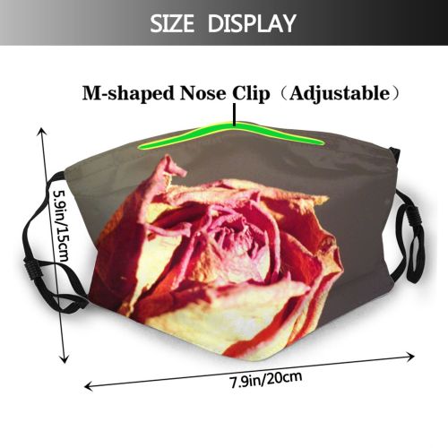 yanfind Flower Plant Flesh Radicchio Flower Dust Washable Reusable Filter and Reusable Mouth Warm Windproof Cotton Face