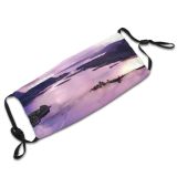 yanfind Idyllic Lake Dawn Mountain Clouds Tranquil Dramatic Scenery Peak Outdoors Trees Sky Dust Washable Reusable Filter and Reusable Mouth Warm Windproof Cotton Face