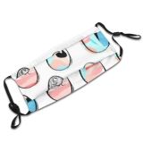 yanfind Abstract Cute Easter Seamless Trendy Bohemian Pastel Doodle Simple Endless Ornament Universal Dust Washable Reusable Filter and Reusable Mouth Warm Windproof Cotton Face