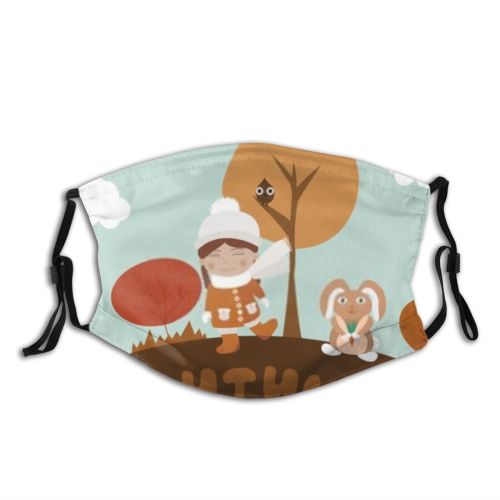 yanfind Bird Fur Picture Little Thanksgiving Cute Warm Sky Kid Child Autumn Felt Dust Washable Reusable Filter and Reusable Mouth Warm Windproof Cotton Face