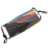 yanfind Lake Golden Daylight Sunset Road Clouds Panoramic River Landscapes Mountains Grass Hills Dust Washable Reusable Filter and Reusable Mouth Warm Windproof Cotton Face