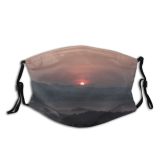 yanfind Carpathian Beautiful Season Spring Haze Vivid Peak Sky Highland Morning Scenery Travel Dust Washable Reusable Filter and Reusable Mouth Warm Windproof Cotton Face