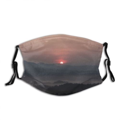 yanfind Carpathian Beautiful Season Spring Haze Vivid Peak Sky Highland Morning Scenery Travel Dust Washable Reusable Filter and Reusable Mouth Warm Windproof Cotton Face