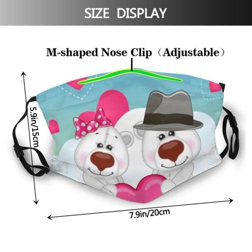 yanfind Happiness Cute Smiling Childbirth Cartoons Stars Luck Cheerful Child Bear Baby Design Dust Washable Reusable Filter and Reusable Mouth Warm Windproof Cotton Face