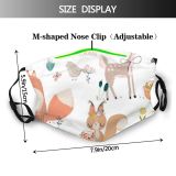 yanfind Childish Kid Fantasy Beautiful Child Celebration Season Comics Art Forest Hare Magic Dust Washable Reusable Filter and Reusable Mouth Warm Windproof Cotton Face