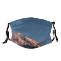 yanfind Ice Mountain Snowy Icy Capped Slovenia Mountains Peak Snow Sky Clear Kamnik Dust Washable Reusable Filter and Reusable Mouth Warm Windproof Cotton Face