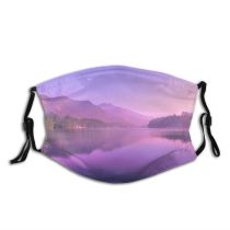 yanfind Lake Lakeside Mountains Dust Washable Reusable Filter and Reusable Mouth Warm Windproof Cotton Face