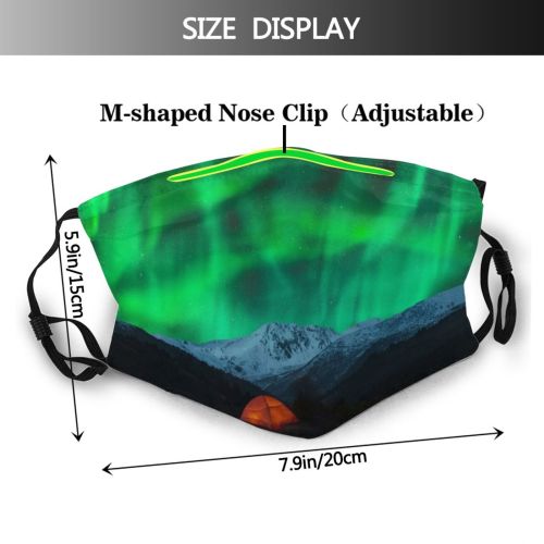 yanfind ing Dramatic Power Range Hill Star  Camp Landscape Peak Polar Tree Dust Washable Reusable Filter and Reusable Mouth Warm Windproof Cotton Face