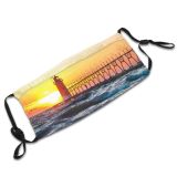 yanfind Idyllic Sunset Dawn Waves Sea Beach Tranquil Scenery Outdoors Sky Dusk Summer Dust Washable Reusable Filter and Reusable Mouth Warm Windproof Cotton Face