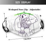 yanfind Crazy Isolated Professional Cute Job Office Contour Doodle Scientist Occupation Mad Design Dust Washable Reusable Filter and Reusable Mouth Warm Windproof Cotton Face
