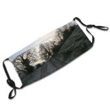 yanfind Frost Landscape Sky Tree Branch Morning Winter Natural Freezing Atmospheric Road Snow Dust Washable Reusable Filter and Reusable Mouth Warm Windproof Cotton Face