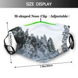 yanfind Ice East Frost Landscape Trip Frozen Tranquility Built Rural Tree Scene Snow Dust Washable Reusable Filter and Reusable Mouth Warm Windproof Cotton Face