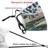 yanfind Drone Ski Social Slope Aerial Environmental Landscape Point Winding Journey Rural Tree Dust Washable Reusable Filter and Reusable Mouth Warm Windproof Cotton Face