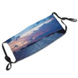 yanfind Electricity Science Dramatic Star Sunset Tranquility Coastline Rural Wave Scene Night Snow Dust Washable Reusable Filter and Reusable Mouth Warm Windproof Cotton Face