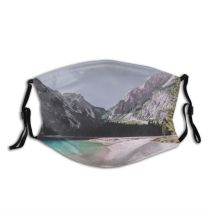 yanfind Ice Lake Daylight Frost Mountain Forest Scenery Majestic Mountains Peak Snow Outdoors Dust Washable Reusable Filter and Reusable Mouth Warm Windproof Cotton Face