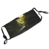 yanfind Idyllic Dried Forest Plants Tranquil Scenery Leaves Outdoors Trees Woods Rainforest Landscape Dust Washable Reusable Filter and Reusable Mouth Warm Windproof Cotton Face