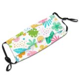 yanfind Blossom Spring Fashion Flower Hibiscus Aloha Decor Trendy Drawn Hawaiian Plant Tropical Dust Washable Reusable Filter and Reusable Mouth Warm Windproof Cotton Face