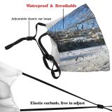 yanfind Winter Winter Natural Woody Dunedin Landscape Sky Ice Branch Snow Street Sunlight Dust Washable Reusable Filter and Reusable Mouth Warm Windproof Cotton Face