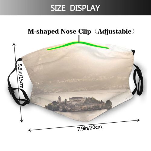 yanfind Lake Daylight Sunset Dawn Mountain Sea Clouds Beach River Island Mountains Sun Dust Washable Reusable Filter and Reusable Mouth Warm Windproof Cotton Face