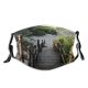 yanfind Path Perspective Wood Beach Coast Shore Stairs Sea Sky Ocean Stairway Boardwalk Dust Washable Reusable Filter and Reusable Mouth Warm Windproof Cotton Face