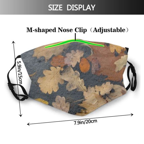 yanfind Winter Leafs Frost Leaf Plant Tree Ice Autumn Plane Floor Snow Dust Washable Reusable Filter and Reusable Mouth Warm Windproof Cotton Face